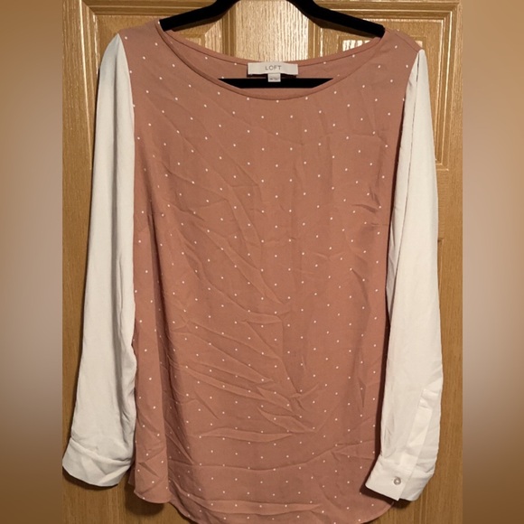 Loft Cream/Brown Polka Dotted Blouse - Picture 1 of 12